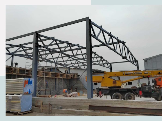 Строительство цехов в Донецке