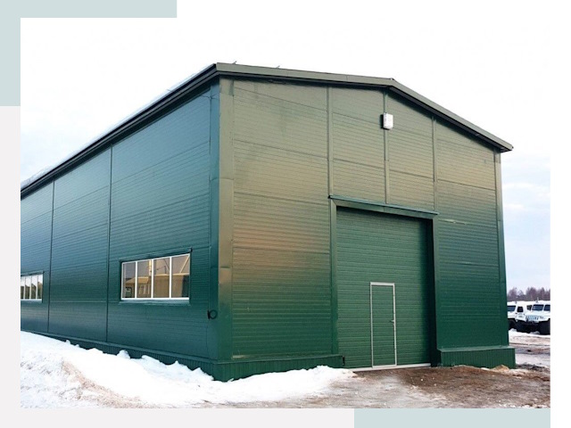 Двускатные ангары в Донецке