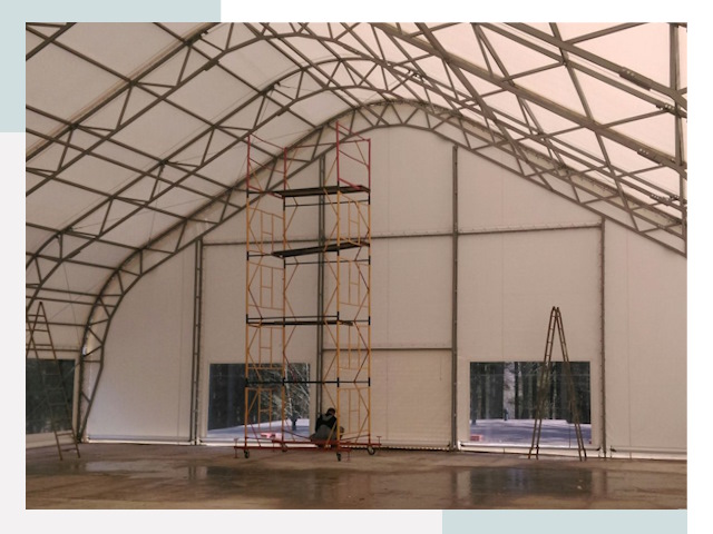 Шатровые ангары в Донецке